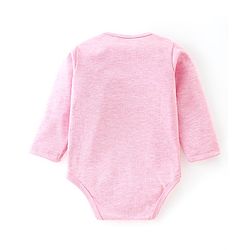 Babyhug 100% Cotton Full Sleeves Onesies With Cap & Mittens & Booties Teddy Print - Pink