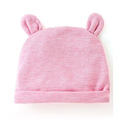 Babyhug 100% Cotton Full Sleeves Onesies With Cap & Mittens & Booties Teddy Print - Pink