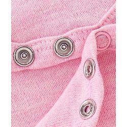 Babyhug 100% Cotton Full Sleeves Onesies With Cap & Mittens & Booties Teddy Print - Pink