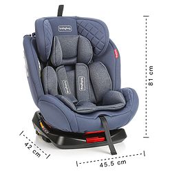 Babyhug Kids Convertible & 360 Degree Rotating Isofix Car Seat - Blue