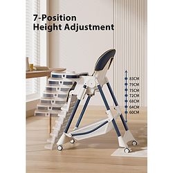 Babyhug  Elevato High Chair - Navy Blue