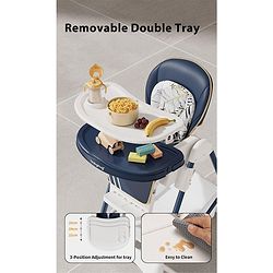 Babyhug  Elevato High Chair - Navy Blue