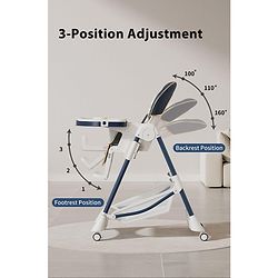 Babyhug  Elevato High Chair - Navy Blue