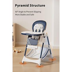 Babyhug  Elevato High Chair - Navy Blue