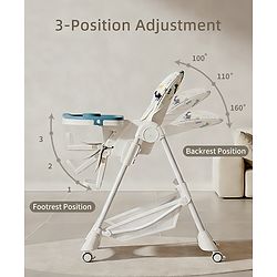 Babyhug  Elevato High Chair - Navy Blue