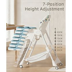 Babyhug  Elevato High Chair - Navy Blue
