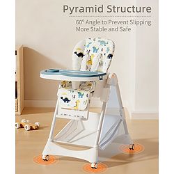 Babyhug  Elevato High Chair - Navy Blue