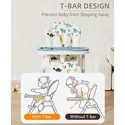 Babyhug  Elevato High Chair - Navy Blue