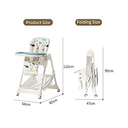 Babyhug  Elevato High Chair - Navy Blue
