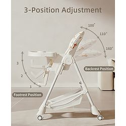 Babyhug  Elevato High Chair - Navy Blue