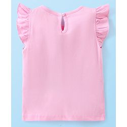 Babyhug Cotton Knit Frill Sleeves Kitty Print T-Shirts Pack of 3 - Red Pink & White