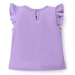 Babyhug 100% Cotton Frill Sleeves Tops With  Floral Graphics & Text Print Pack of 3- Multicolour