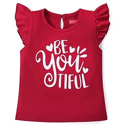 Babyhug 100% Cotton Frill Sleeves Tops With  Floral Graphics & Text Print Pack of 3- Multicolour