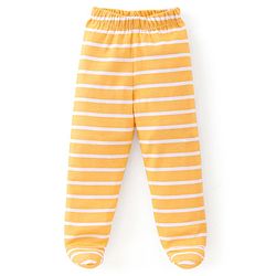 Babyhug Cotton Knit Bootie Legging with Animals Print Pack of 3 - Yellow Navy Blue & Green