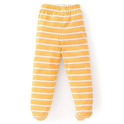Babyhug Cotton Knit Bootie Legging with Animals Print Pack of 3 - Yellow Navy Blue & Green