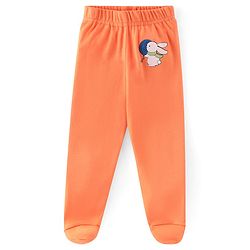 Babyhug Cotton Knit Footed Bootie Leggings Bunny Printed  Pack of 3 - Blue & Peach