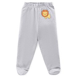 Babyhug Cotton Interlock Knit Bootie Pant Stripes & Lion Print Pack of 3 - Multicolor