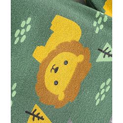 Babyhug Cotton Interlock Knit Bootie Pant Stripes & Lion Print Pack of 3 - Multicolor