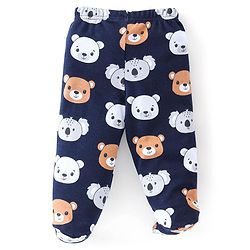 Babyhug Cotton Full Length Bootie Leggings Koala Bear Print Pack of 3 - Blue & Red