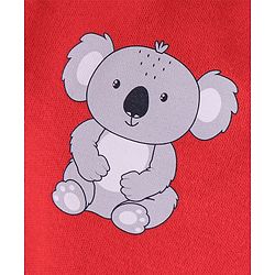 Babyhug Cotton Full Length Bootie Leggings Koala Bear Print Pack of 3 - Blue & Red