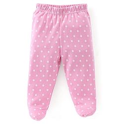 Babyhug Cotton Full Length Bootie Leggings Deer Print Pack of 3 - Pink & Blue