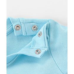 Babyhug Interlock Knit Full Sleeves Night Suit Stripes & Bear Print - Blue