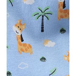 Babyhug Cotton Full Length Bootie Leggings Stripes & Giraffe Print Pack Of 3- Blue