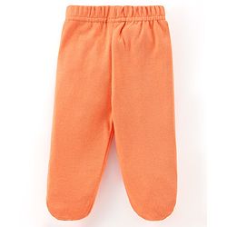 Babyhug Cotton Knit Footed Bootie Leggings Striped  Pack of 3 - Blue & Peach