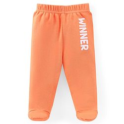 Babyhug Cotton Knit Footed Bootie Leggings Striped  Pack of 3 - Blue & Peach