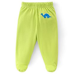 Babyhug Cotton Full Length Bootie Leggings Dino Print Pack of 3 - Green & Blue