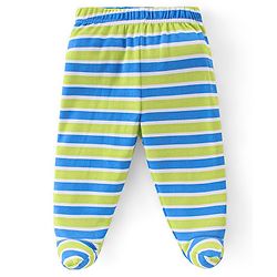 Babyhug Cotton Full Length Bootie Leggings Dino Print Pack of 3 - Green & Blue