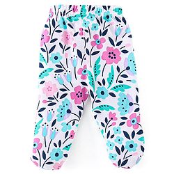 Babyhug Cotton Interlock Knit Bootie Legging Floral Print Pack of 3 - Multicolor