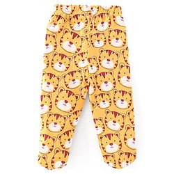 Babyhug Cotton Interlock Knit Bootie Legging Stripes & Tiger Print Pack of 3 - Multicolor