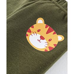 Babyhug Cotton Interlock Knit Bootie Legging Stripes & Tiger Print Pack of 3 - Multicolor