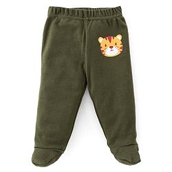 Babyhug Cotton Interlock Knit Bootie Legging Stripes & Tiger Print Pack of 3 - Multicolor