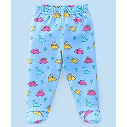 Babyhug Cotton Interlock Knit Bootie Legging Dino Print Pack of 3 - Multicolor