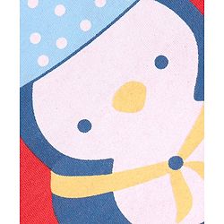 Babyhug Cotton Interlock Full Sleeves  Night Suit Penguin Print - Red & Blue