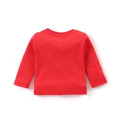 Babyhug Cotton Interlock Full Sleeves  Night Suit Penguin Print - Red & Blue