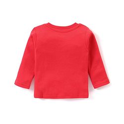 Babyhug Cotton Interlock Full Sleeves Night Suit Animal Print -  Red