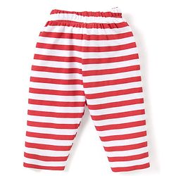 Babyhug Cotton Interlock Full Sleeves Night Suit Animal Print -  Red
