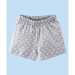 Babyhug Single Jersey Knit Half Sleeves Night Suit with Bunny Print & Patch - White & Grey