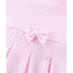 Babyhug Interlock Full Sleeves Sleepsuit Dino & Polka Dots Printed - Pink
