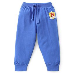 Babyhug Cotton Full Length Lounge Pants Football Print Pack of 2 - Blue & Yellow