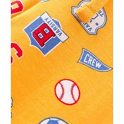 Babyhug Cotton Full Length Lounge Pants Football Print Pack of 2 - Blue & Yellow