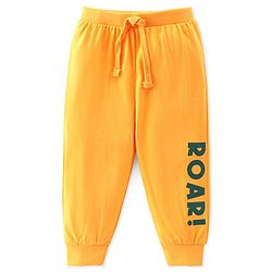 Babyhug Cotton Jersey Knit Full Length Lounge Pants Dino Printed Pack of 2 - Green & Yellow
