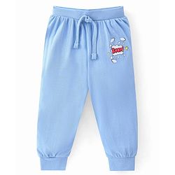 Babyhug Cotton Full Length Lounge Pants Text Print Pack of 2 - Blue & Red