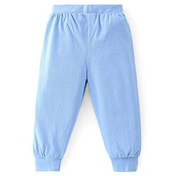 Babyhug Cotton Full Length Lounge Pants Text Print Pack of 2 - Blue & Red