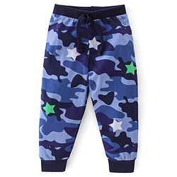 Babyhug Cotton Jersey Knit Full Length Lounge Pants Striped & Star Print Pack of 3 - Multicolor