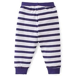 Babyhug Cotton Jersey Knit Full Length Lounge Pants Striped & Star Print Pack of 3 - Multicolor