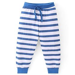 Babyhug Cotton Looper Full Length Lounge Pant With Text Print Pack Of 3 - Navy Blue Yellow & Red